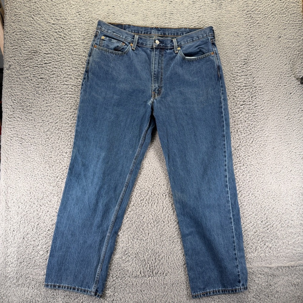 Levi's 550 Jeans Mens 38x31 Blue Cotton Denim Straight Workwear Travel Utility